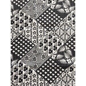 HITARGET Veritable Wax Block Print Fabric Cotton Black White African Print 90208